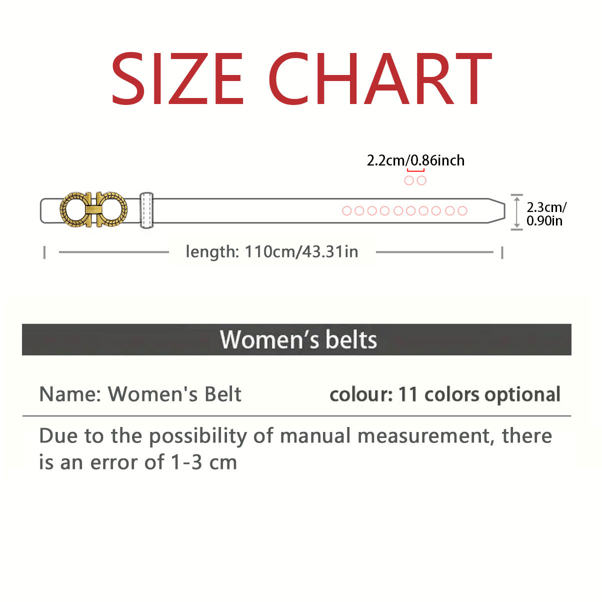 CCbelt Women's Matte Gold Braided Double-O Buckle Skinny Belt 2.5 Inches