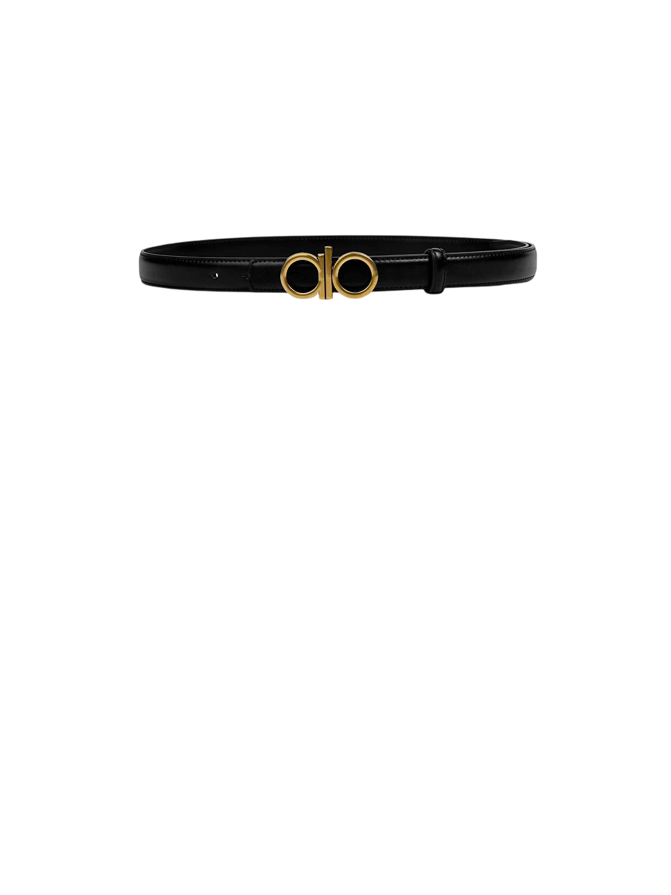 CCbelt Women's Antique Gold OIO Buckle Skinny Belt 2.5 Inches