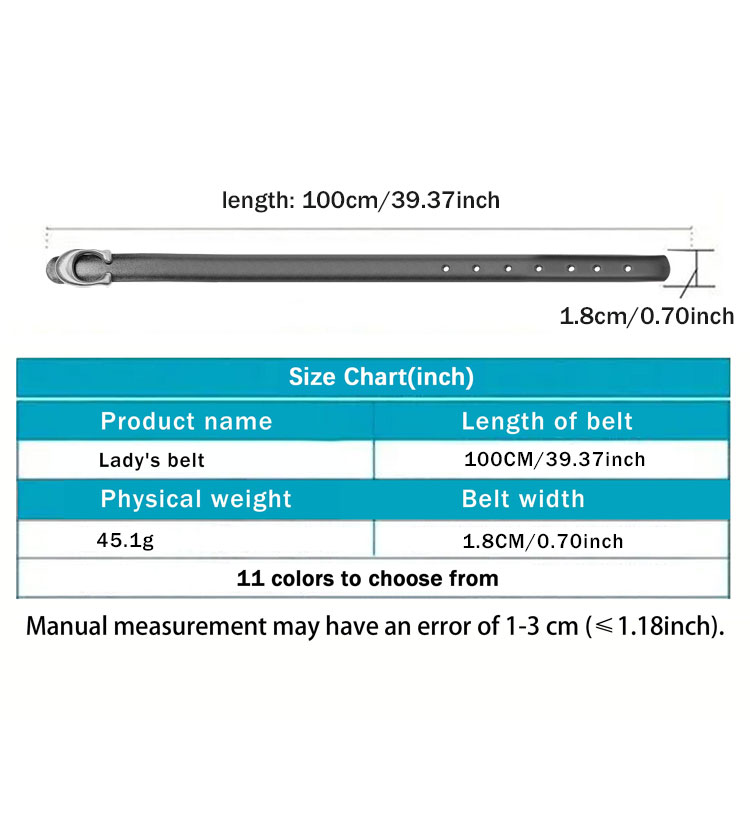 CCbelt Women's Matte Gold C Buckle Skinny Belt 2.5 Inches
