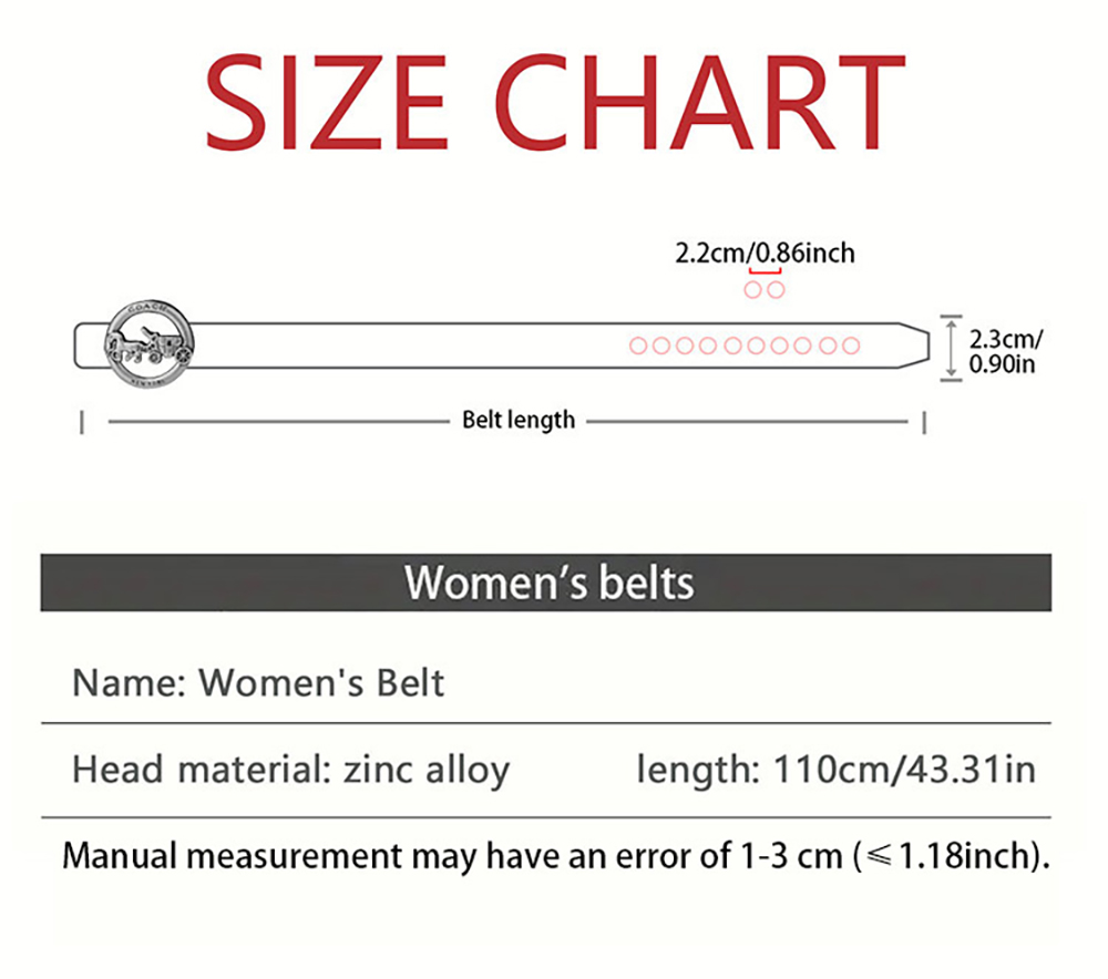 CCbelt Women's Gold Round Carriage Buckle Skinny Belt 2.5 Inches