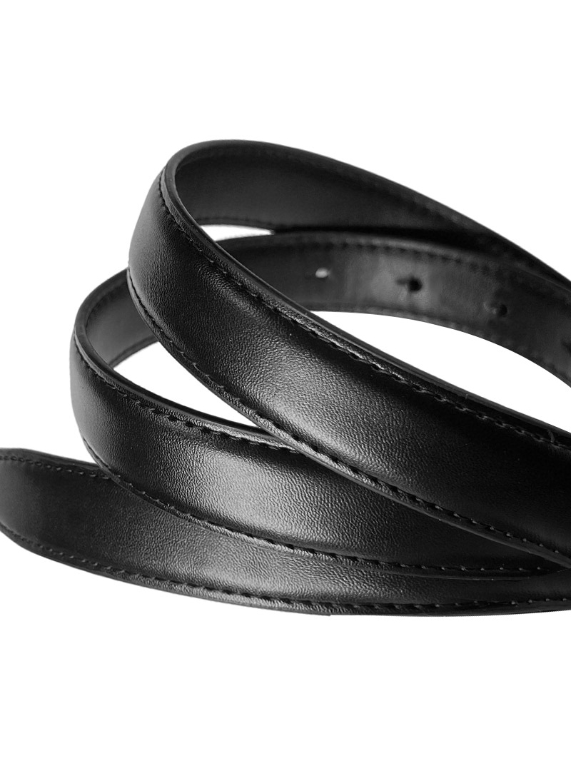 CCbelt Women's Gold Oval Frame Triomphe Buckle Skinny Belt 2.5 Inches