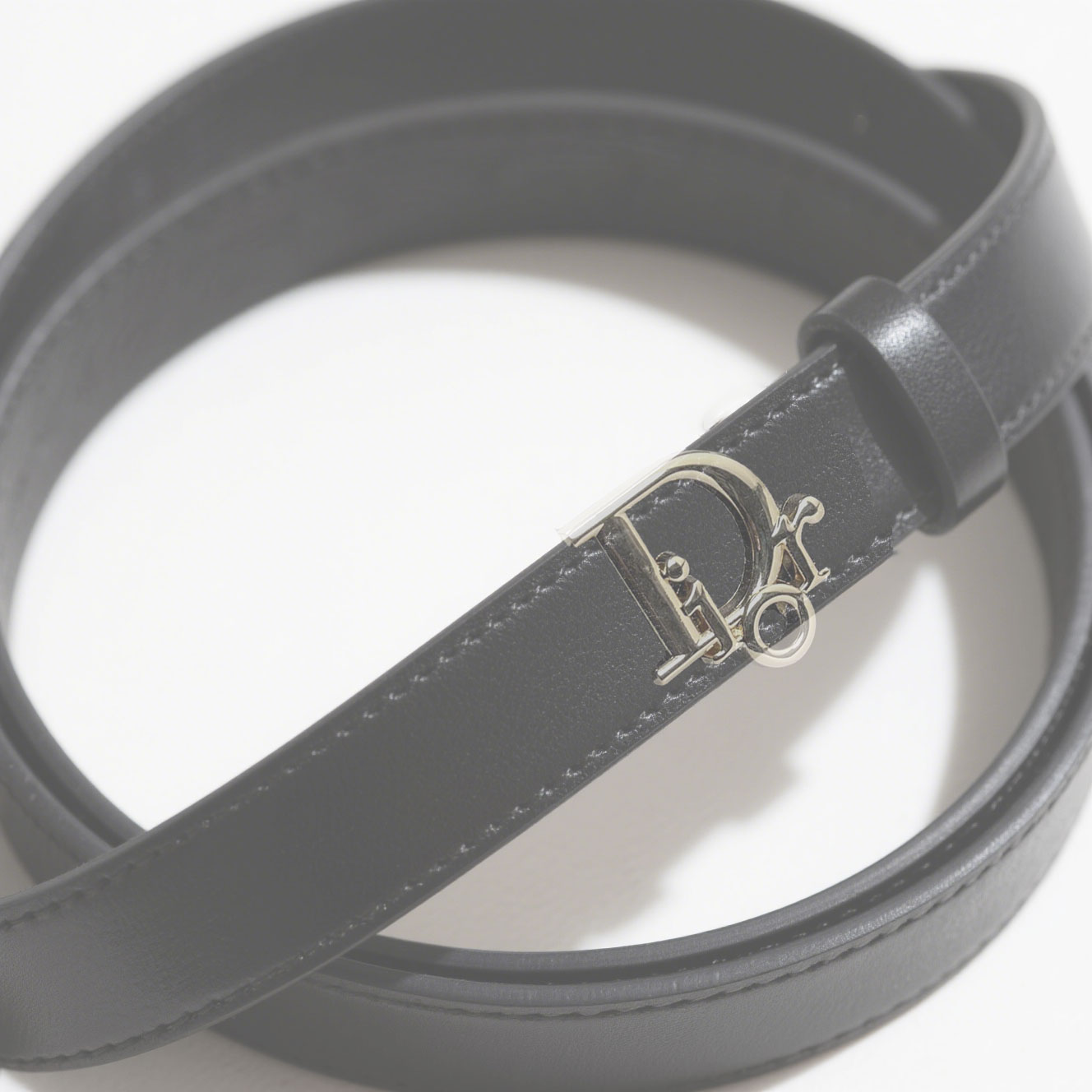 CCbelt Women's Gold Script Letter Buckle Skinny Belt 2.5 Inches