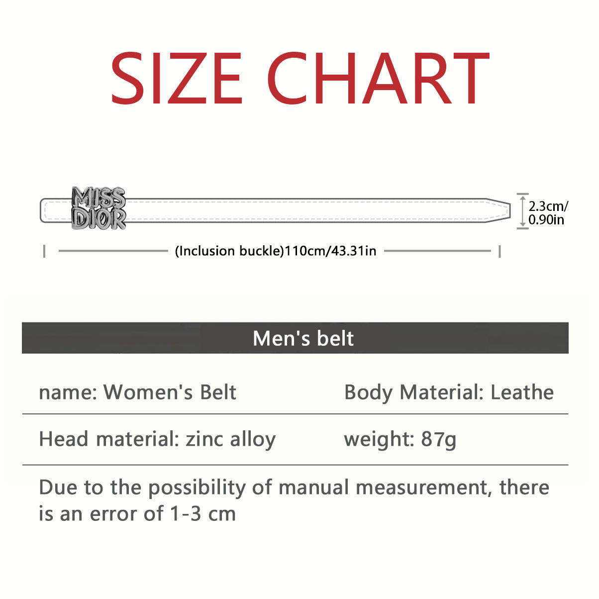 CCbelt Women's Gold MISS DIOR Letter Buckle Skinny Belt 2.5 Inches